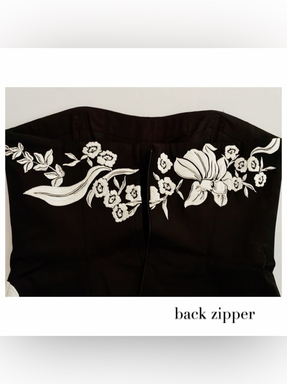 WHBM Embroidered Floral Sleeveless Bustier Top - Picture 6 of 9